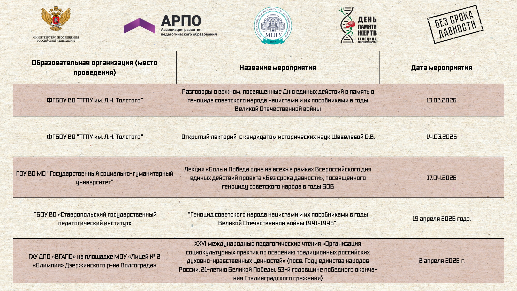 АРПО в День памяти жертв геноцида советского народа. Всероссийский марафон «Молодым хранить память» АРПО в День памяти жертв геноцида советского народа. Всероссийский марафон «Молодым хранить память»