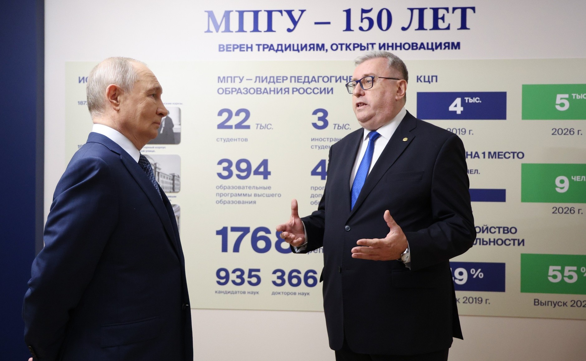Владимир Путин посетил МПГУ
